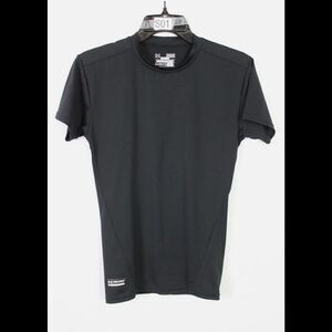 Under Armour Women's UA Tactical Tee HeatGear Compression T-Shirt, Black SIZE M